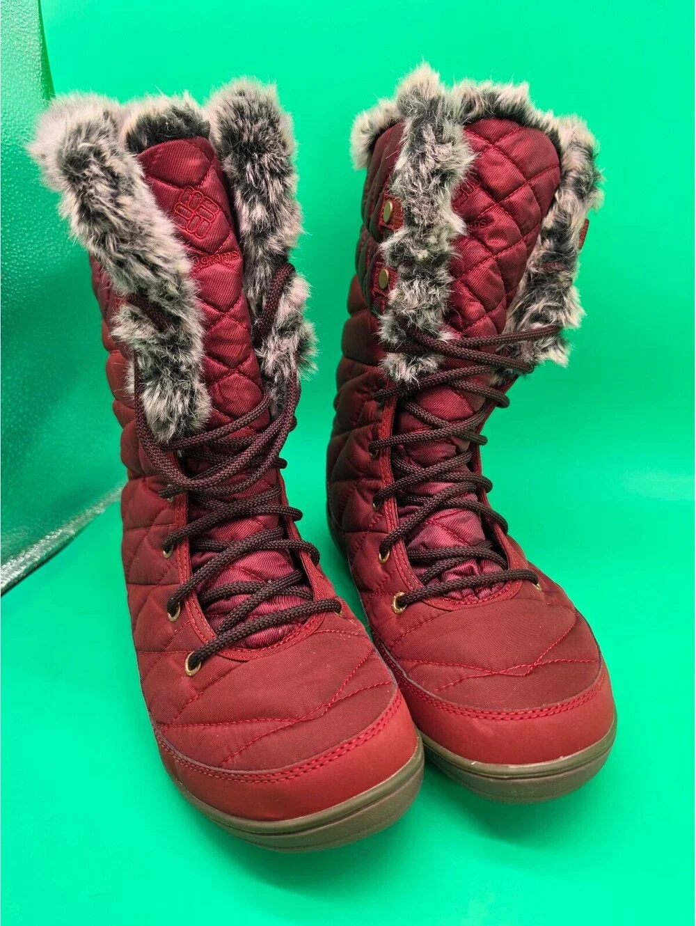 Columbia Minx Mid III Omni-Grip Winter Boots Women's Size 10 Burgundy